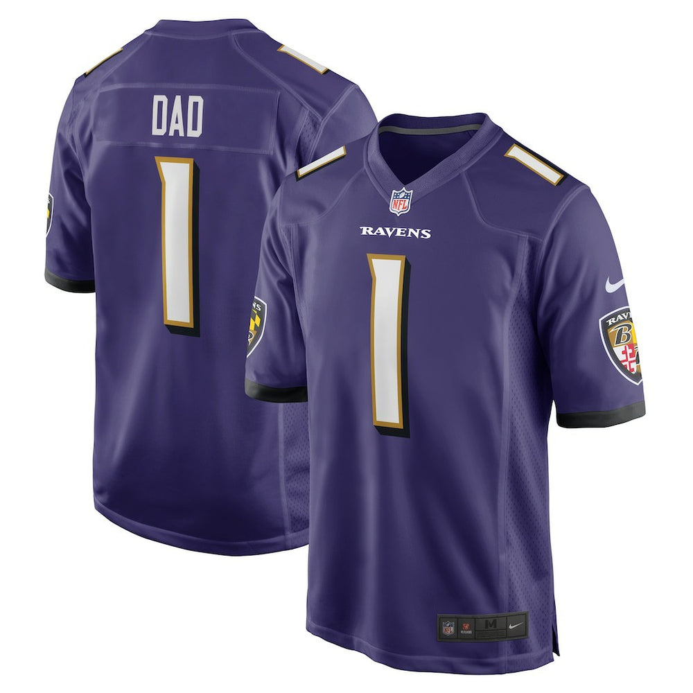 Number 1 Dad  Game Jersey - Baltimore Ravens