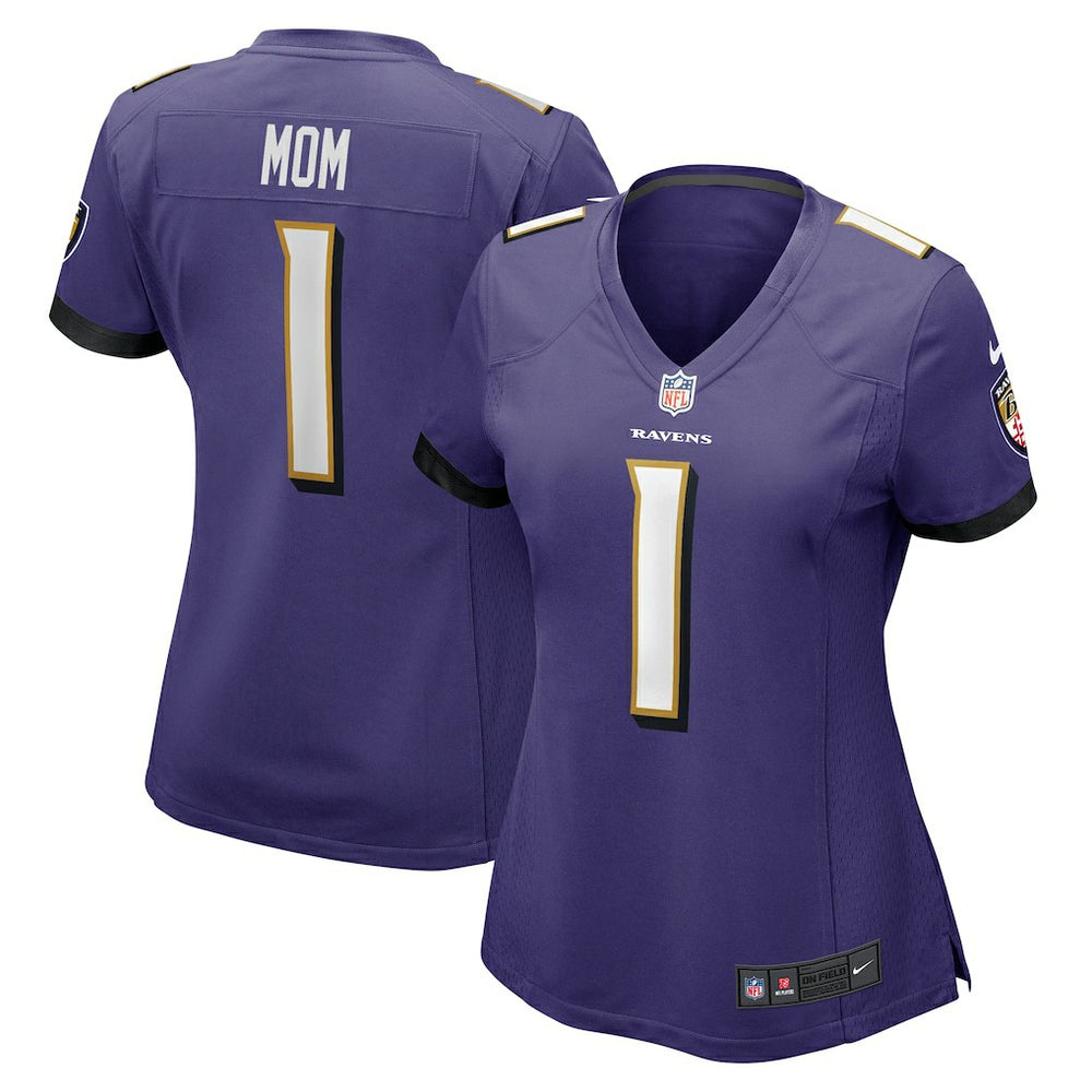 Number 1 Mom  Women's Game Jersey - Baltimore Ravens