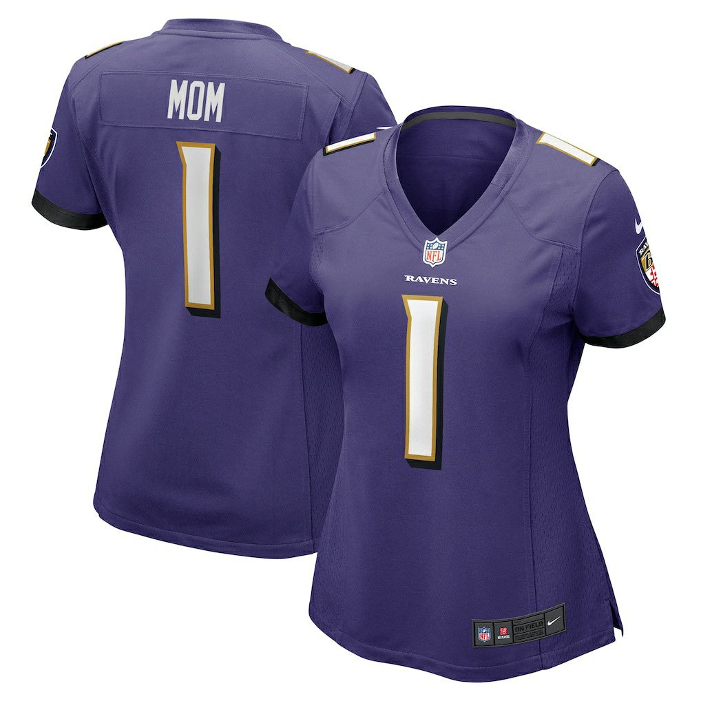 Number 1 Mom  Women's Game Jersey - Baltimore Ravens