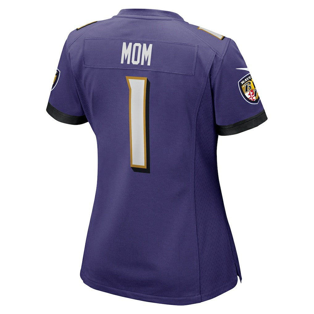 Number 1 Mom  Women's Game Jersey - Baltimore Ravens