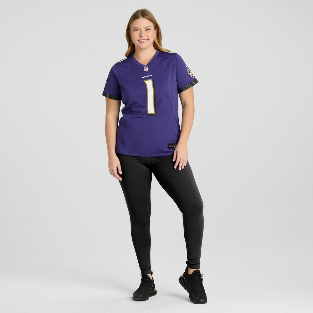 Number 1 Mom  Women's Game Jersey - Baltimore Ravens