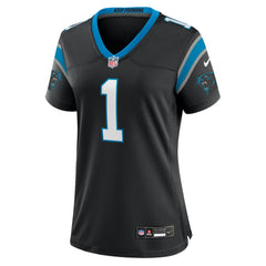 Number 1 Mom  Women's Game Jersey - Carolina Panthers