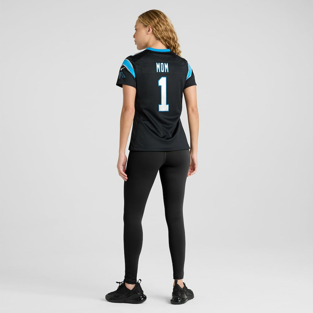 Number 1 Mom  Women's Game Jersey - Carolina Panthers