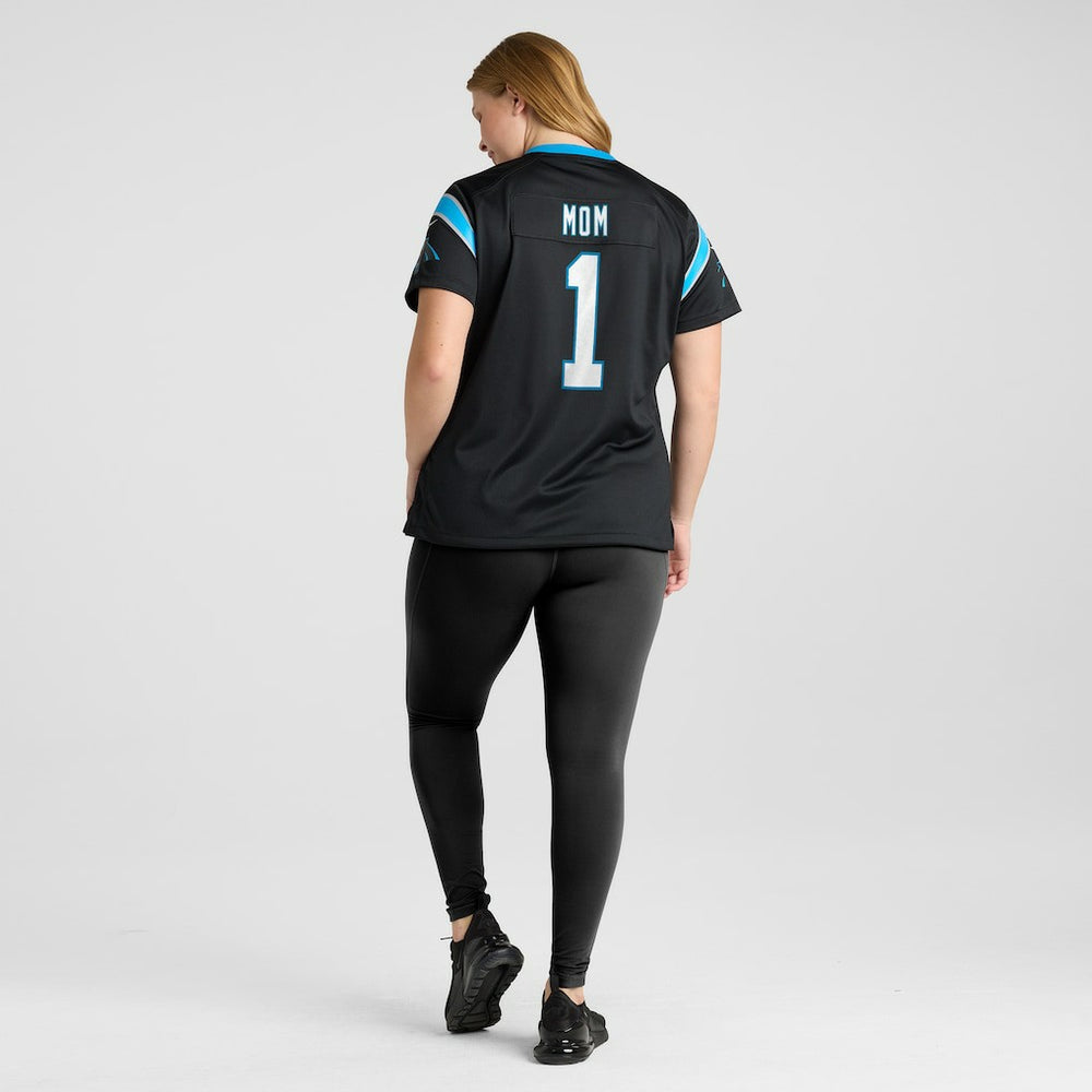 Number 1 Mom  Women's Game Jersey - Carolina Panthers