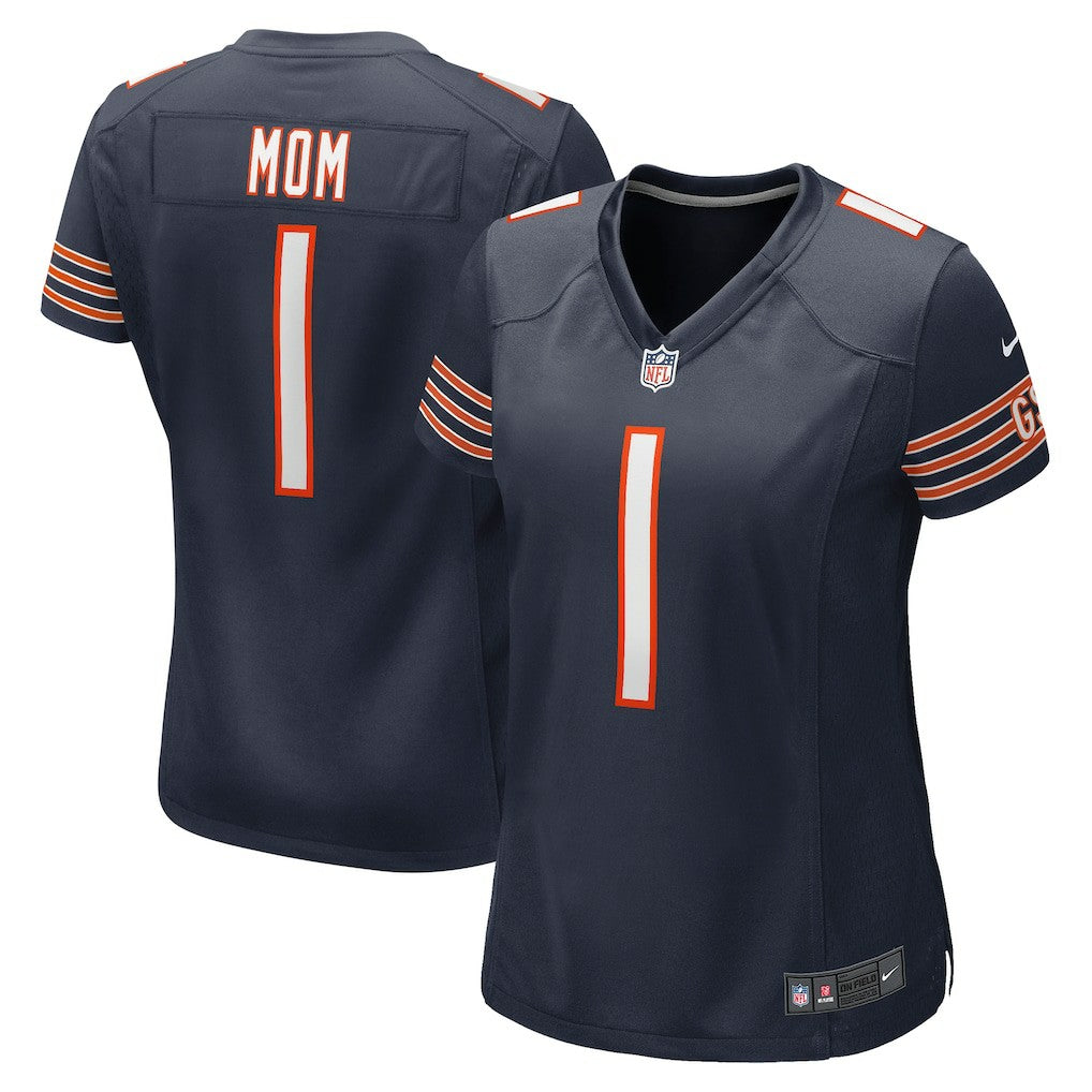 Number 1 Mom  Women's Game Jersey - Chicago Bears