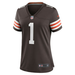 Number 1 Mom  Women's Game Jersey - Cleveland Browns