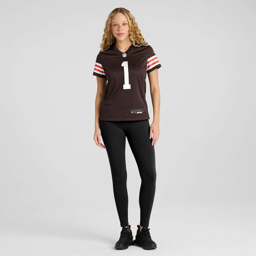 Number 1 Mom  Women's Game Jersey - Cleveland Browns