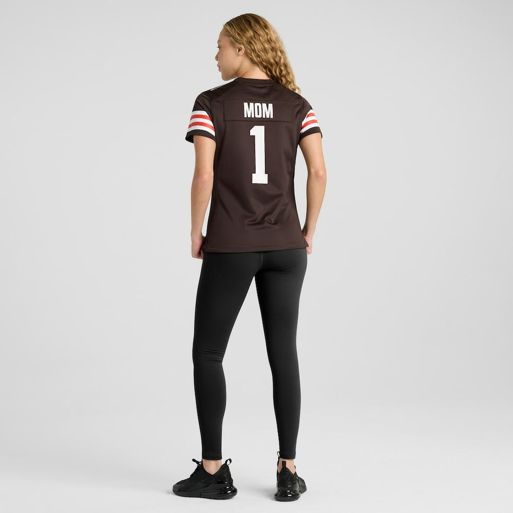 Number 1 Mom  Women's Game Jersey - Cleveland Browns