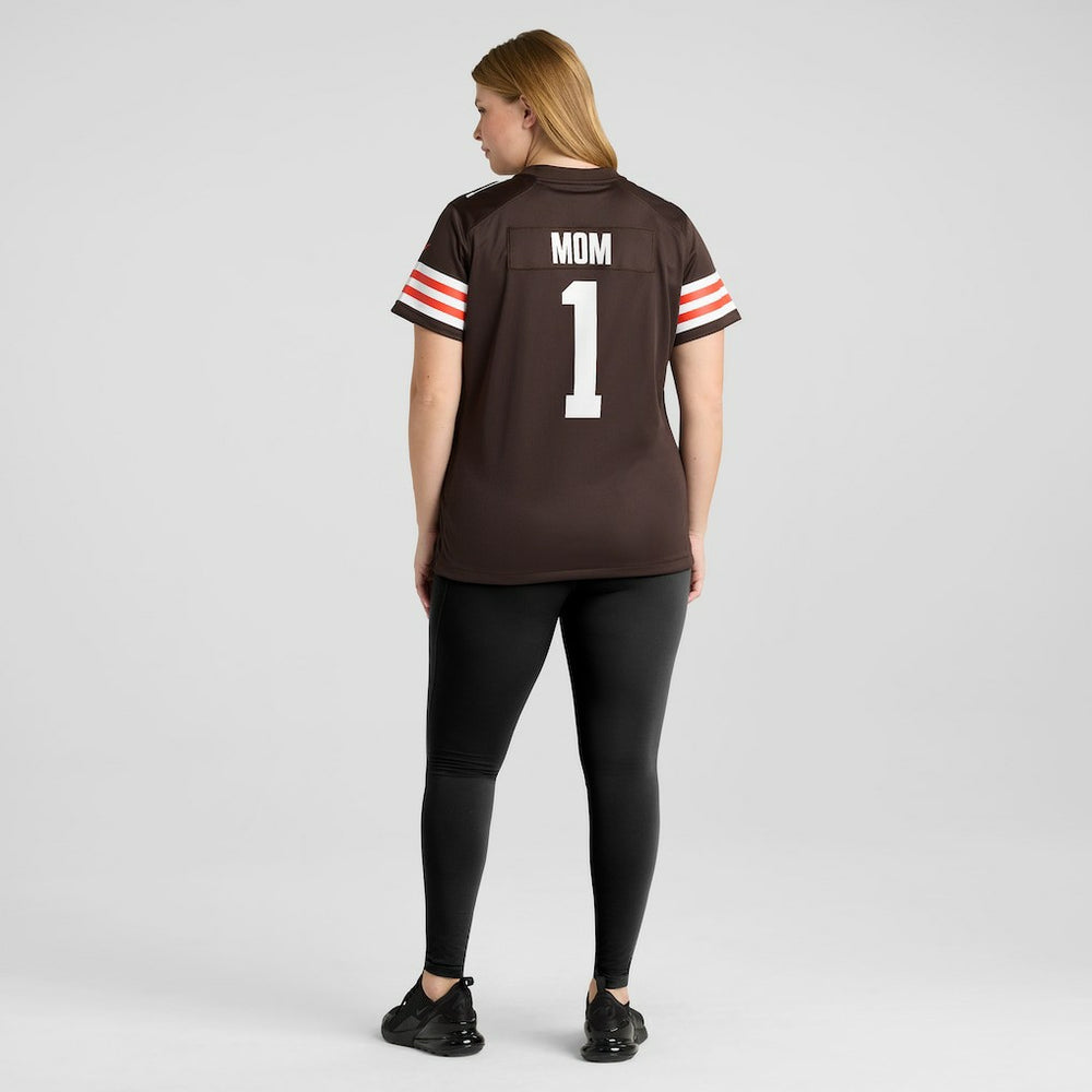 Number 1 Mom  Women's Game Jersey - Cleveland Browns
