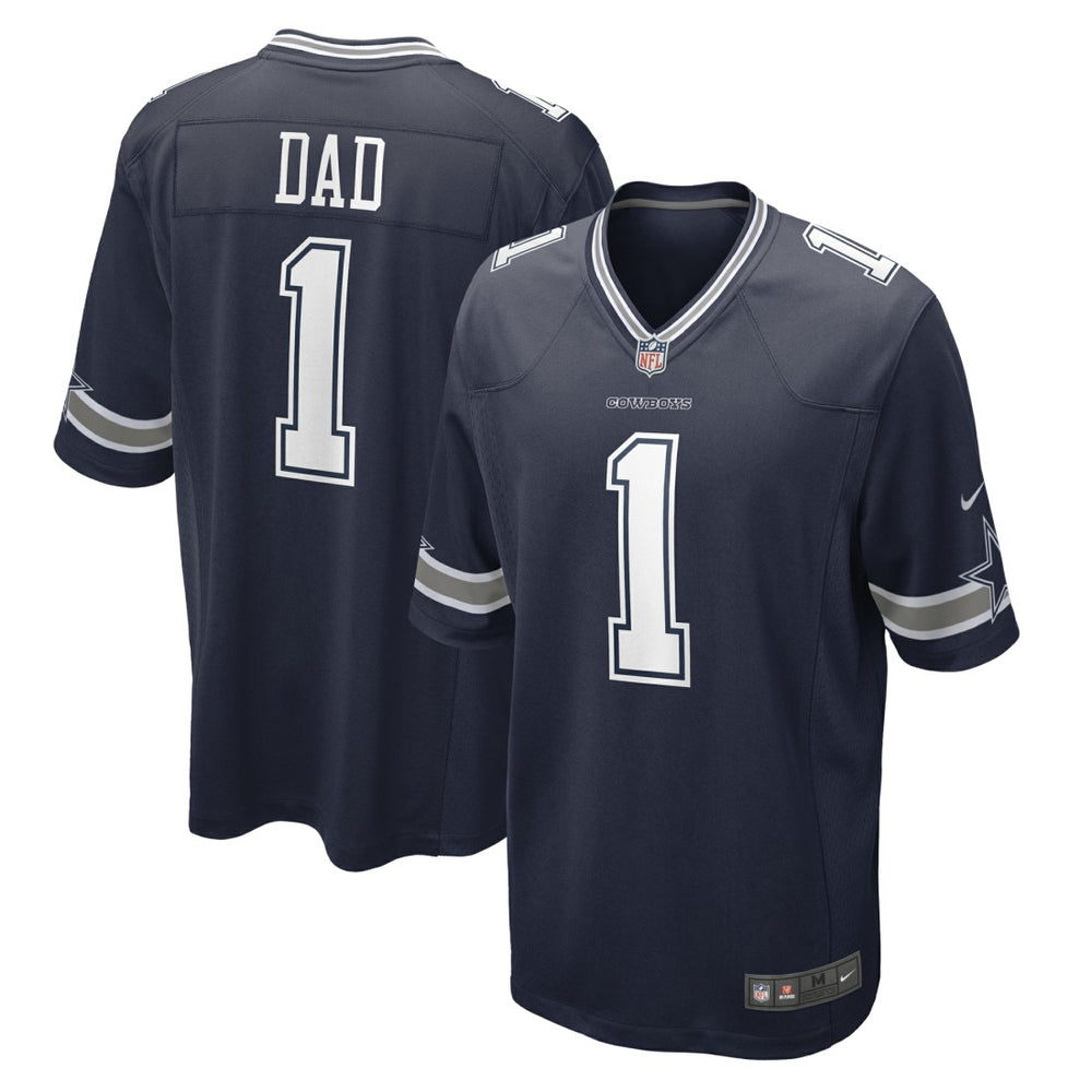 Number 1 Dad  Game Jersey - Dallas Cowboys