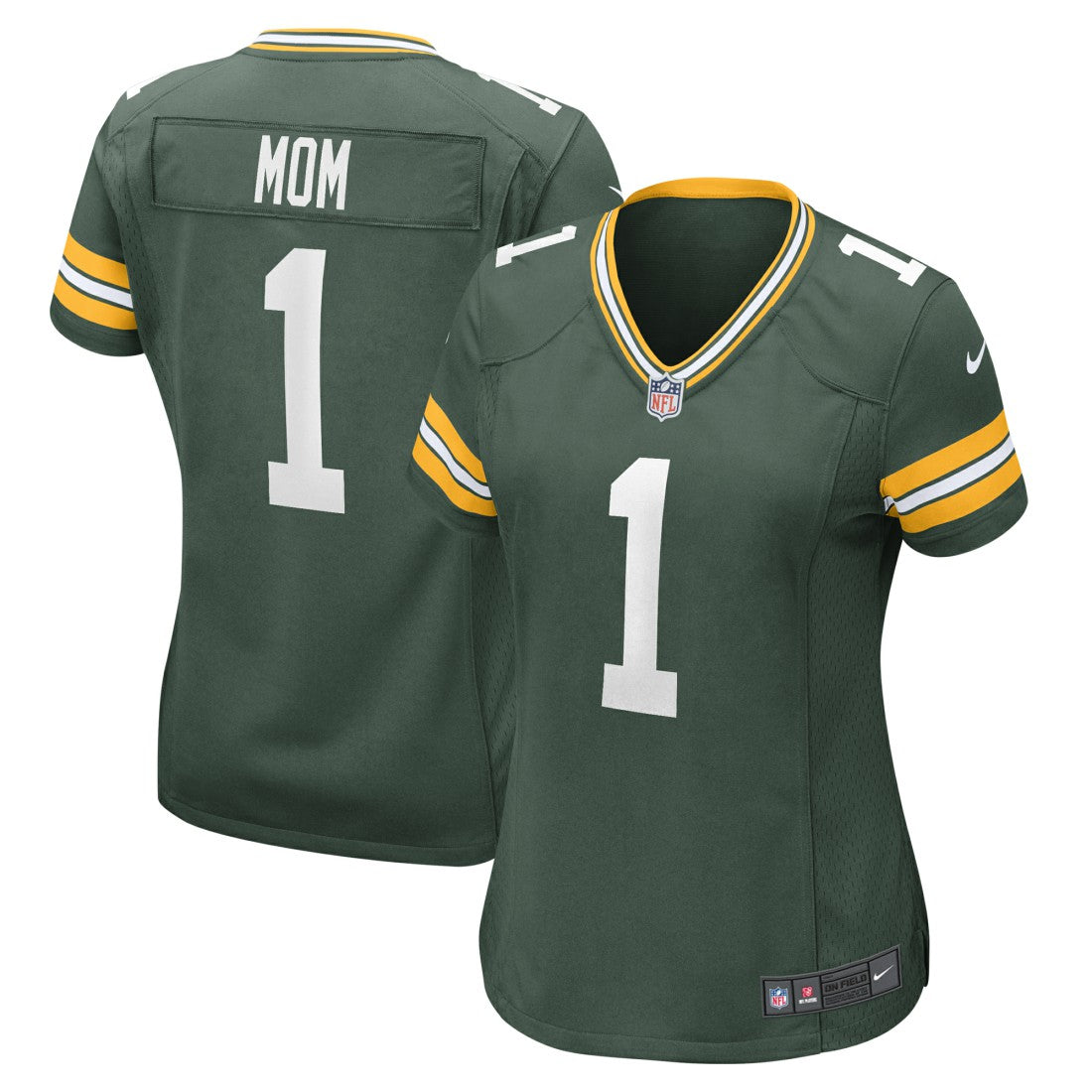 Number 1 Mom  Women's Game Jersey - Green Bay Packers