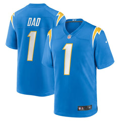 Number 1 Dad  Game Jersey - Los Angeles Chargers