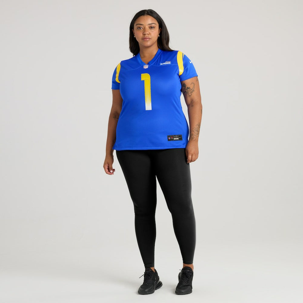 Number 1 Mom  Women's Game Jersey - Los Angeles Rams
