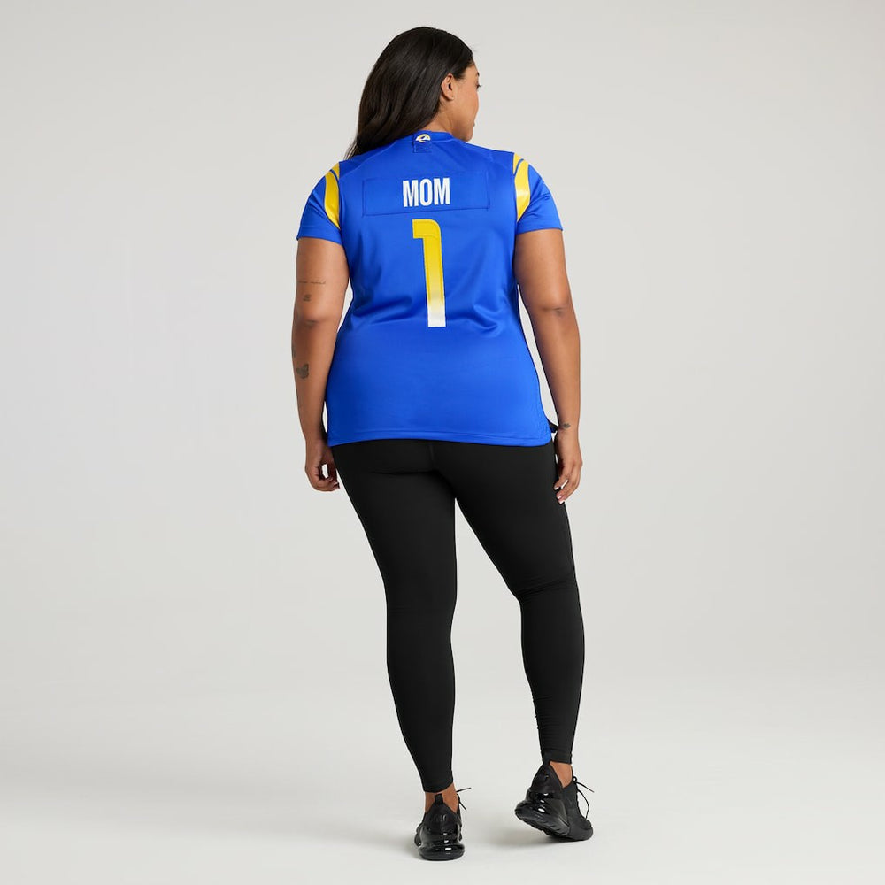 Number 1 Mom  Women's Game Jersey - Los Angeles Rams