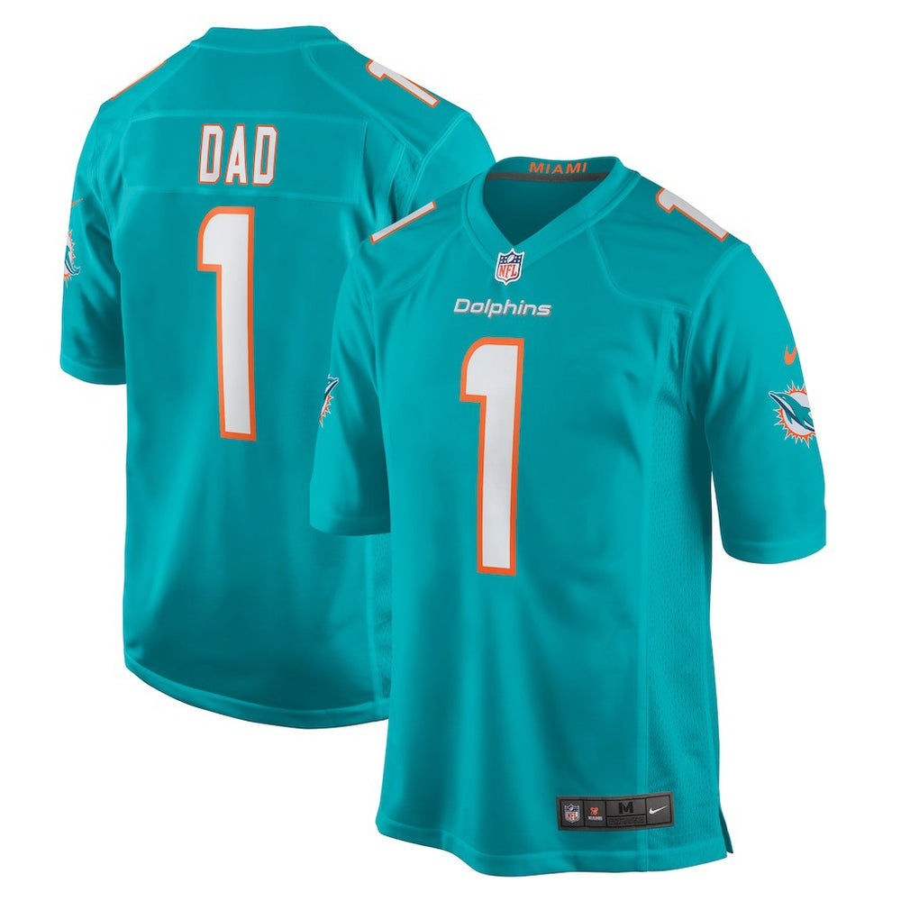 Number 1 Dad  Game Jersey - Miami Dolphins