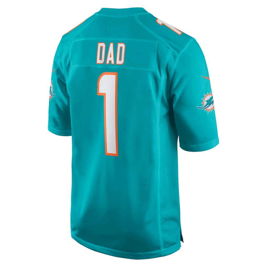 Number 1 Dad  Game Jersey - Miami Dolphins