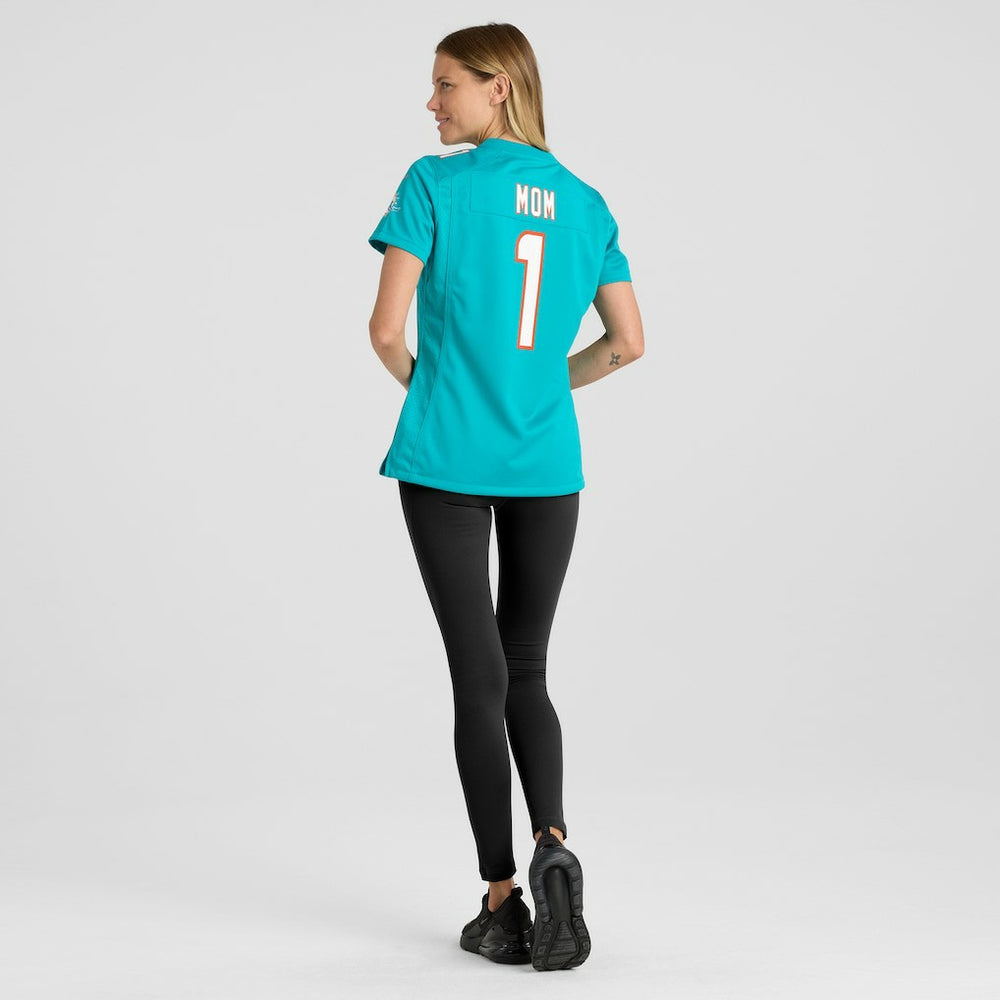 Number 1 Mom  Women's Game Jersey - Miami Dolphins