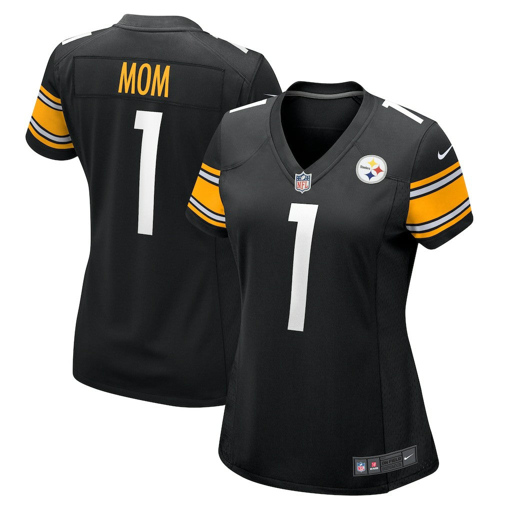Number 1 Mom  Women's Game Jersey - Pittsburgh Steelers