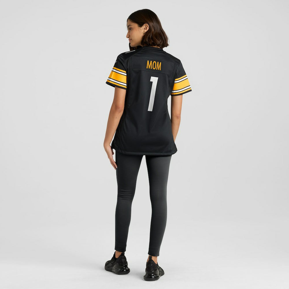 Number 1 Mom  Women's Game Jersey - Pittsburgh Steelers