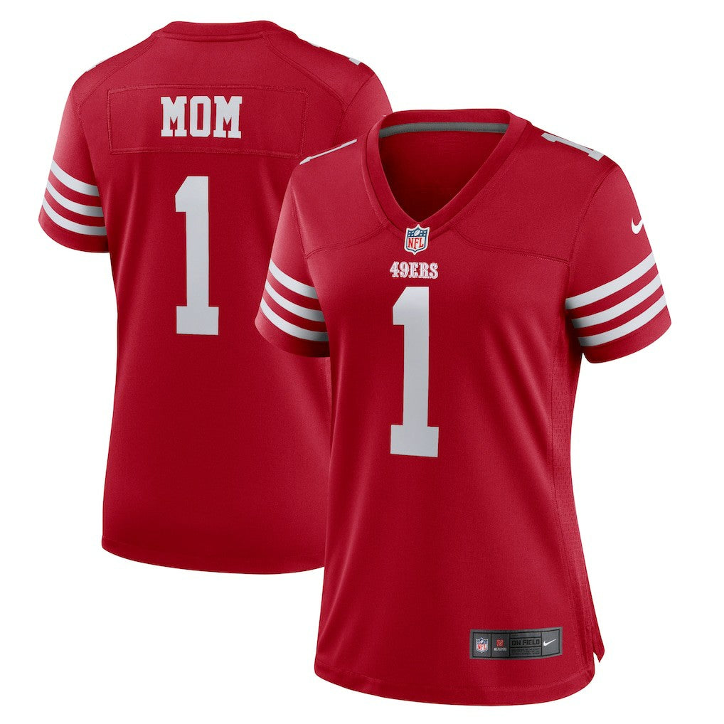Number 1 Mom  Women's Game Jersey - San Francisco 49ers