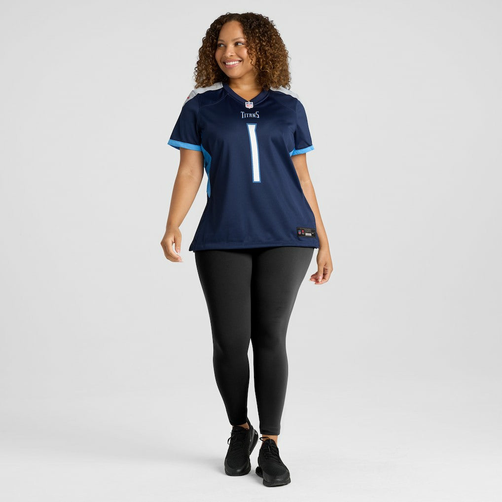 Number 1 Mom  Women's Game Jersey - Tennessee Titans