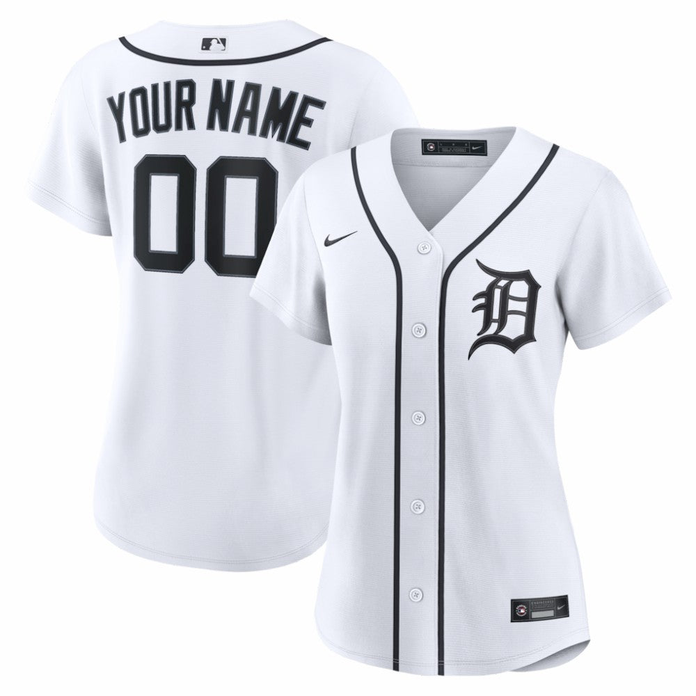 MLB Detroit Tigers Nike Women's Home Replica Custom Jersey