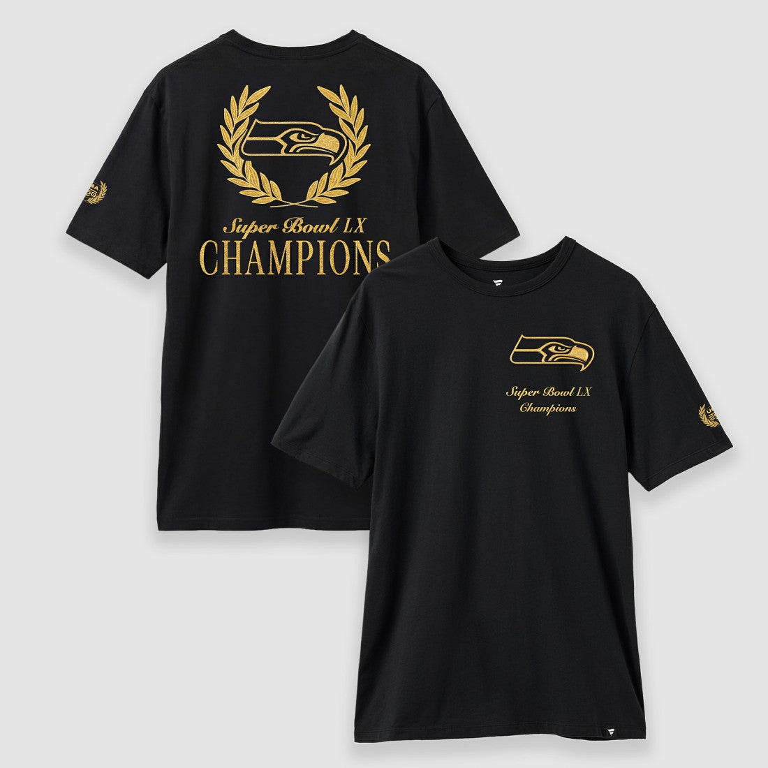 Super Bowl LX Champions USA 250 NFL Gold Standard T-Shirt - Seattle Seahawks