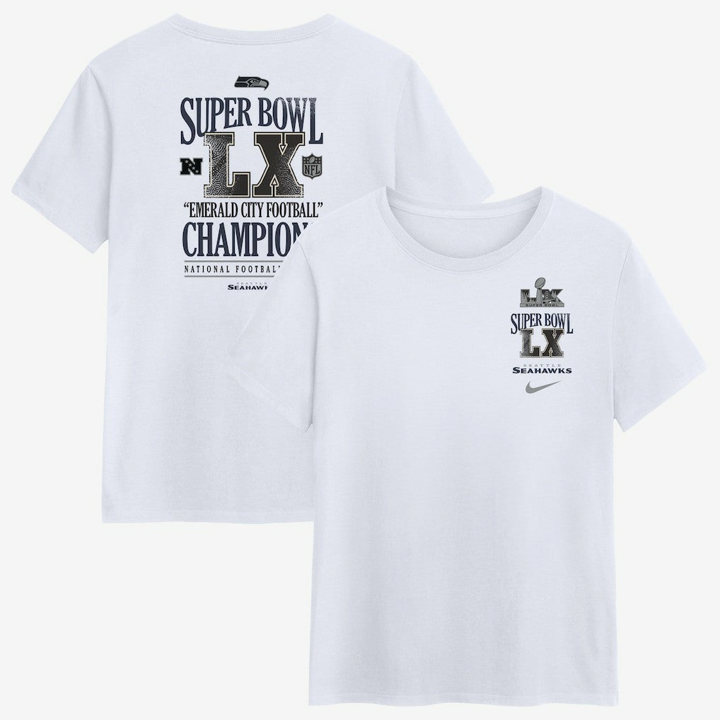 Women's Super Bowl LX Champions Long Ball T-Shirt - Seattle Seahawks