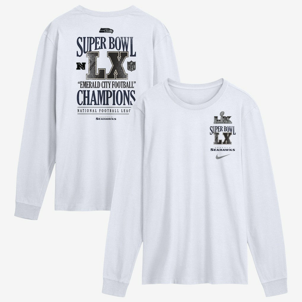 Super Bowl LX Champions Long Ball Long Sleeve T-Shirt - Seattle Seahawks