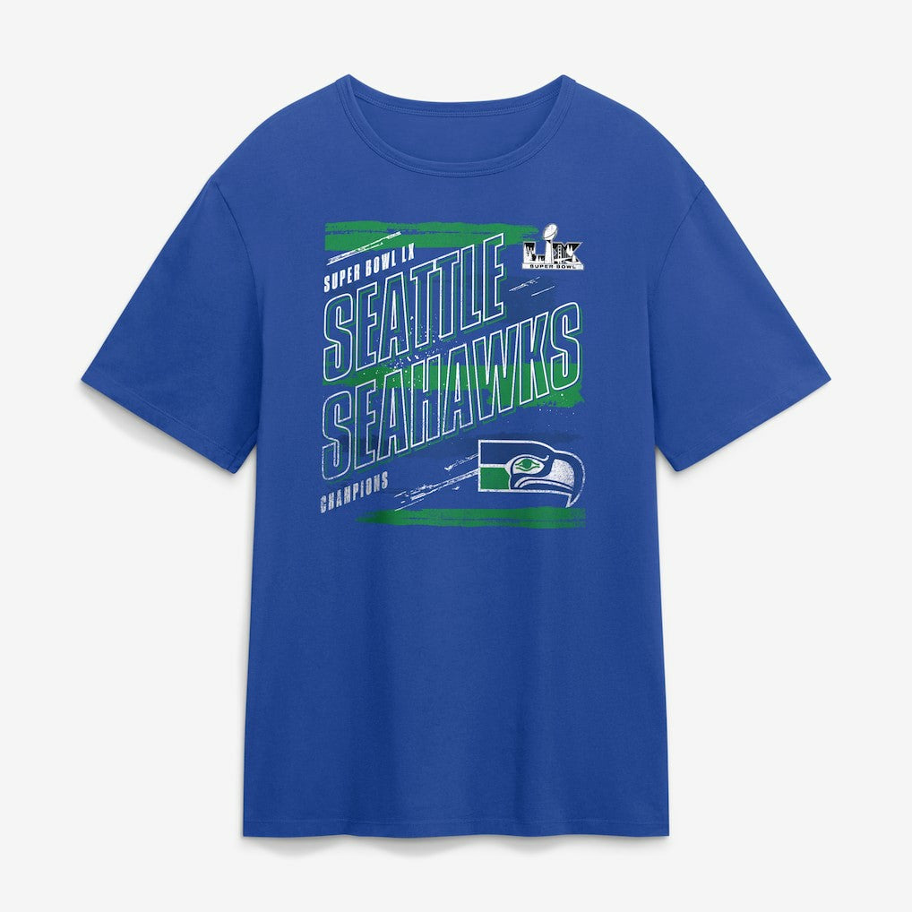 Super Bowl LX Champions Classic Stripes Legacy T-Shirt - Seattle Seahawks