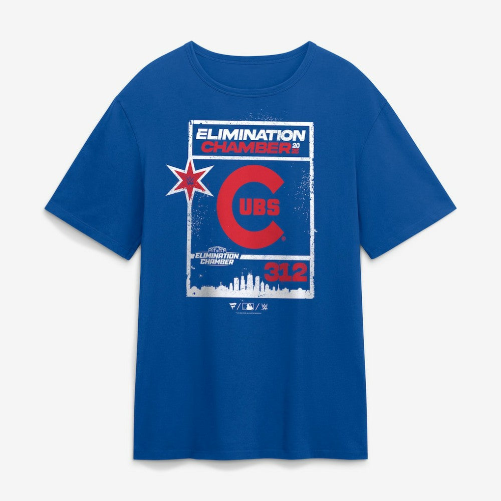 MLB WWE x Chicago Cubs Elimination Chamber 2026 T-Shirt