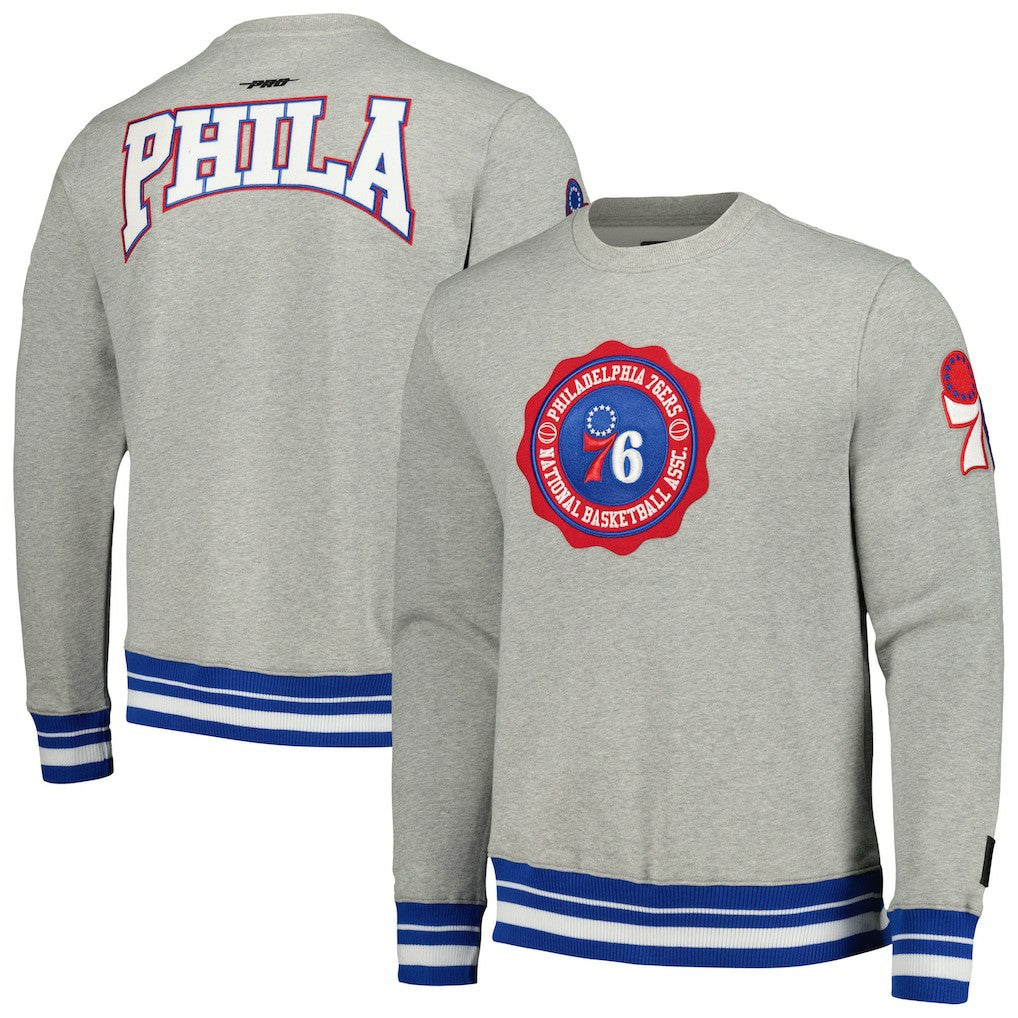 NBA Philadelphia 76ers Pro Standard Crest Emblem Pullover Sweatshirt
