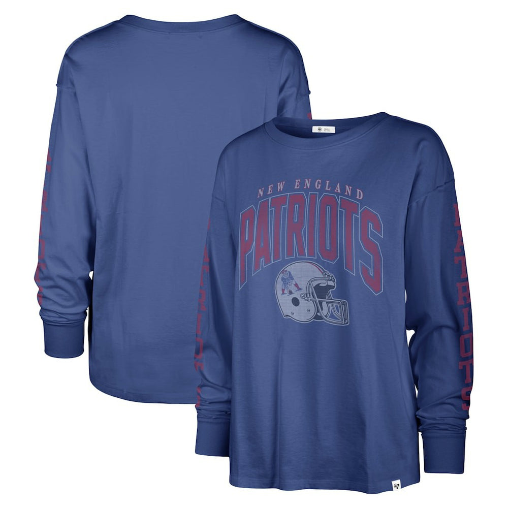 '47 Women's Tom Cat Lightweight Long Sleeve T-Shirt - New England Patriots