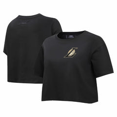 NBA Los Angeles Lakers Pro Standard Women's Holiday Glam Boxy T-Shirt