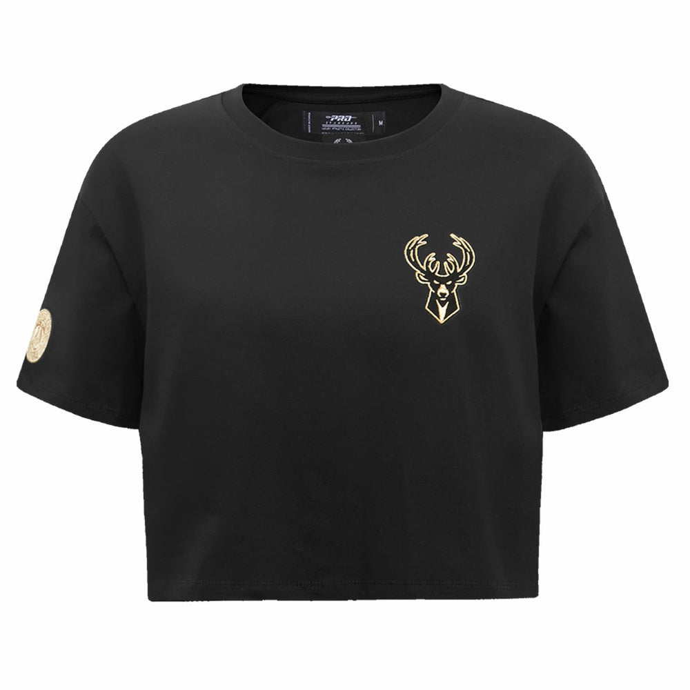 NBA Milwaukee Bucks Pro Standard Women's Holiday Glam Boxy T-Shirt