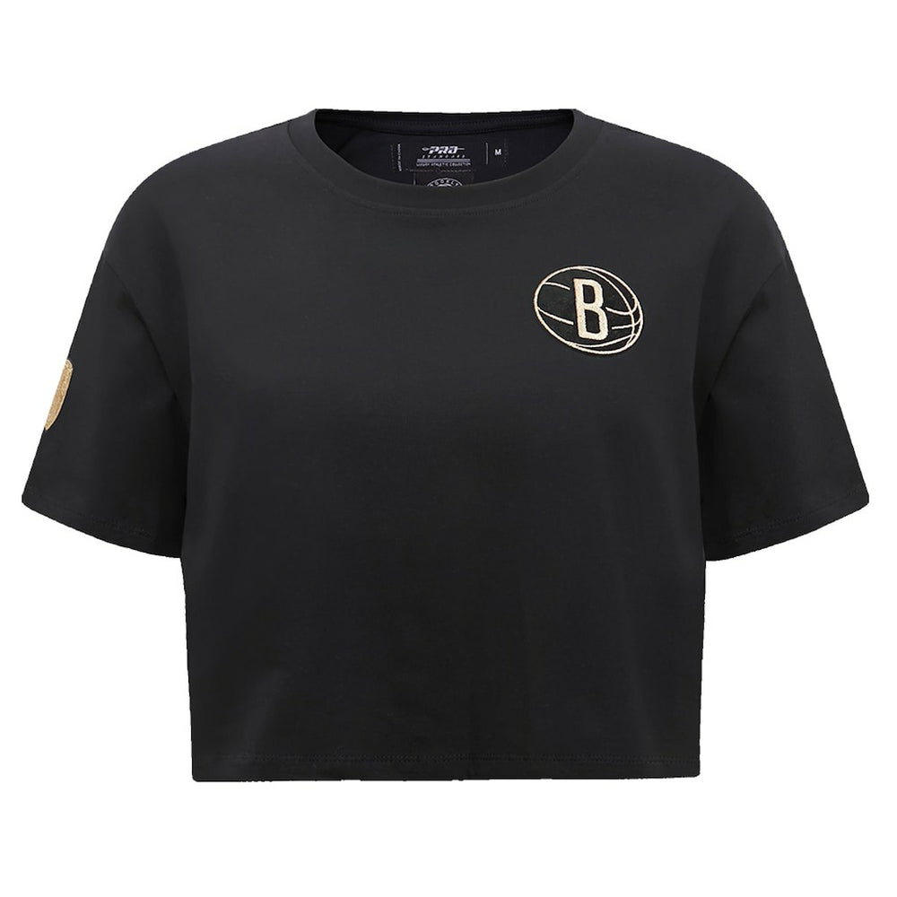 NBA Brooklyn Nets Pro Standard Women's Holiday Glam Boxy T-Shirt