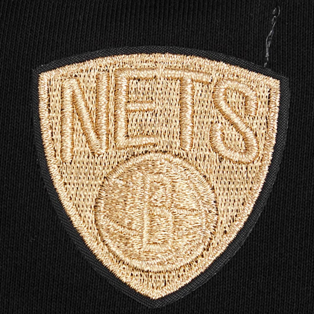 NBA Brooklyn Nets Pro Standard Women's Glam Cropped Pullover Sweatshirt - Black shop
