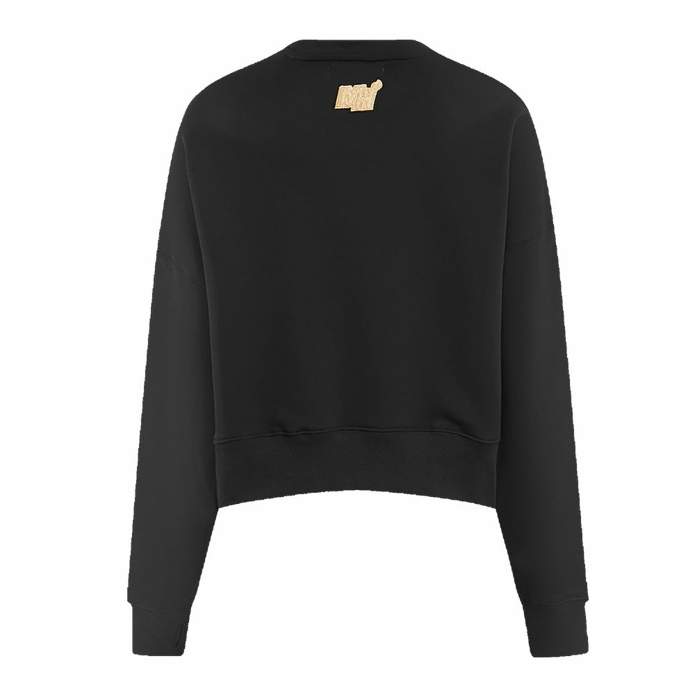NBA Miami Heat Pro Standard Women's Glam Cropped Pullover Sweatshirt - Black sale