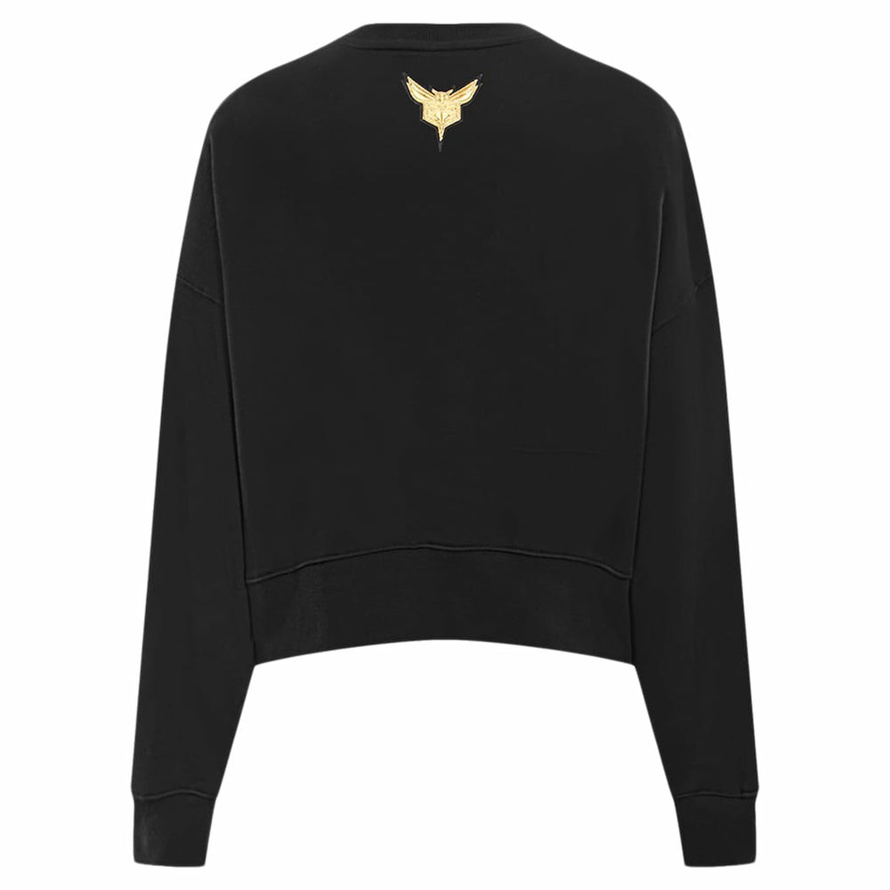 NBA Charlotte Hornets Pro Standard Women's Glam Cropped Pullover Sweatshirt - Black online