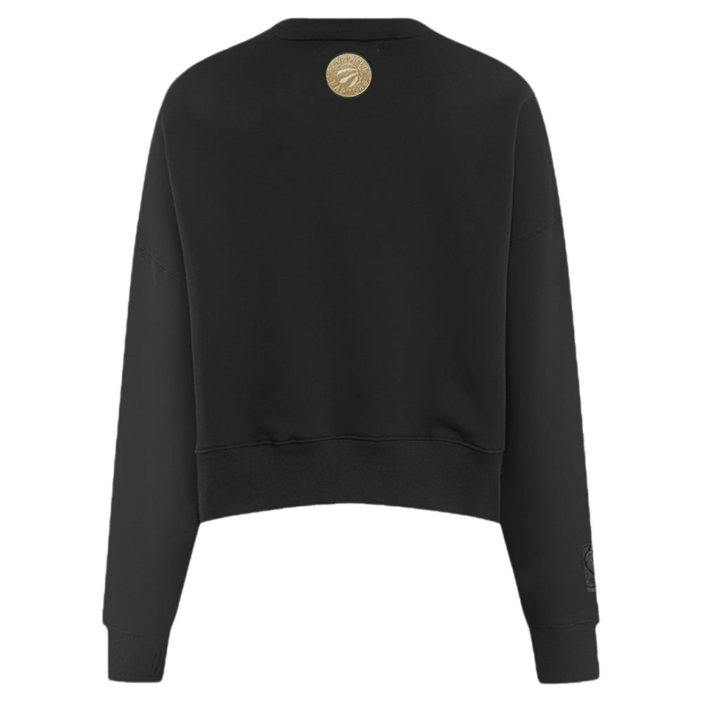 NBA Toronto Raptors Pro Standard Women's Glam Cropped Pullover Sweatshirt - Black on sale