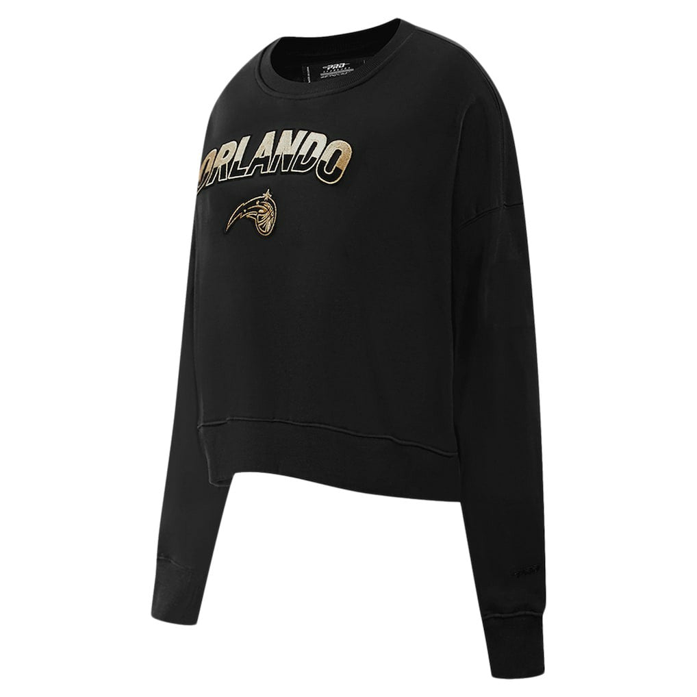 NBA Orlando Magic Pro Standard Women's Glam Cropped Pullover Sweatshirt - Black cheap
