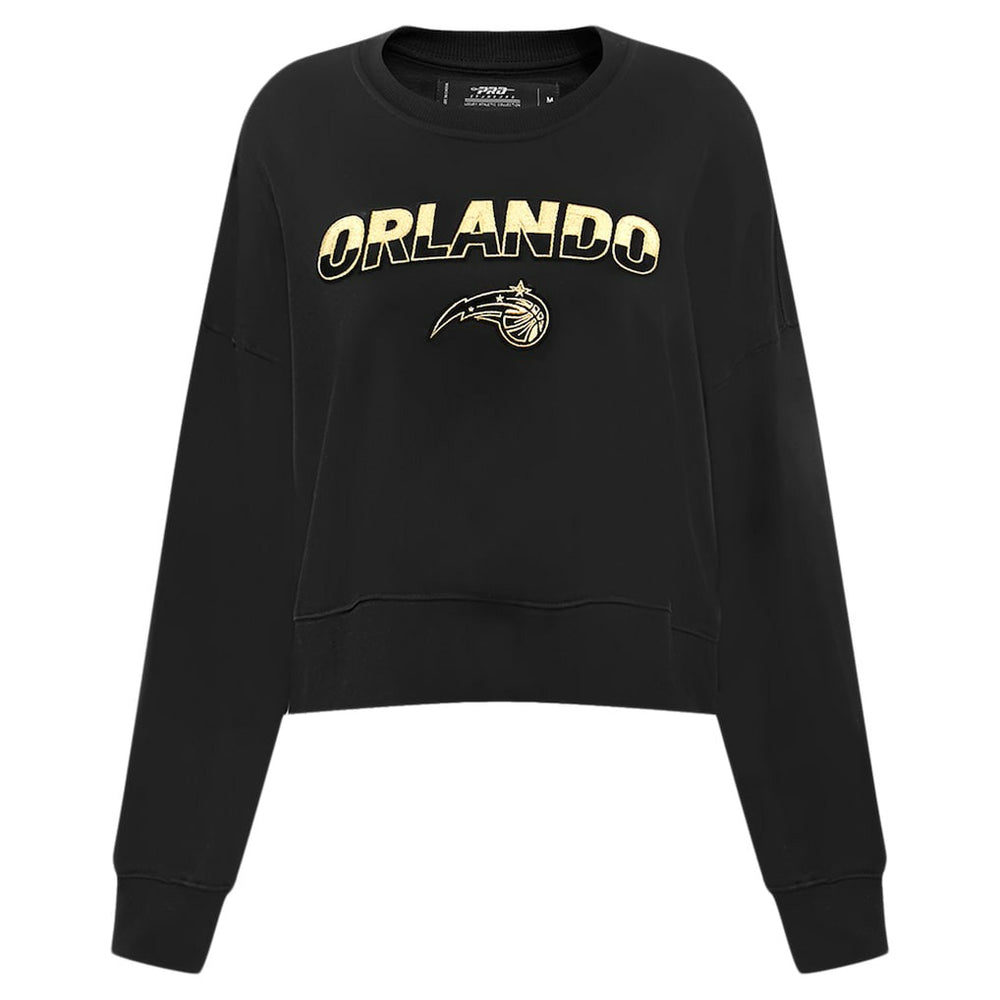 NBA Orlando Magic Pro Standard Women's Glam Cropped Pullover Sweatshirt - Black cheap