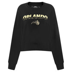 NBA Orlando Magic Pro Standard Women's Glam Cropped Pullover Sweatshirt - Black cheap