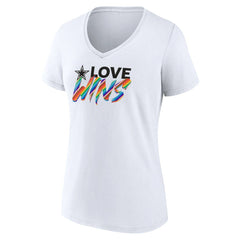 Women's Love Wins V-Neck T-Shirt - Dallas Cowboys