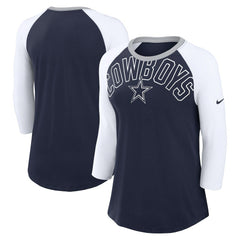 Women's Knockout Arch Raglan Tri-Blend 3/4-Sleeve T-Shirt - Dallas Cowboys
