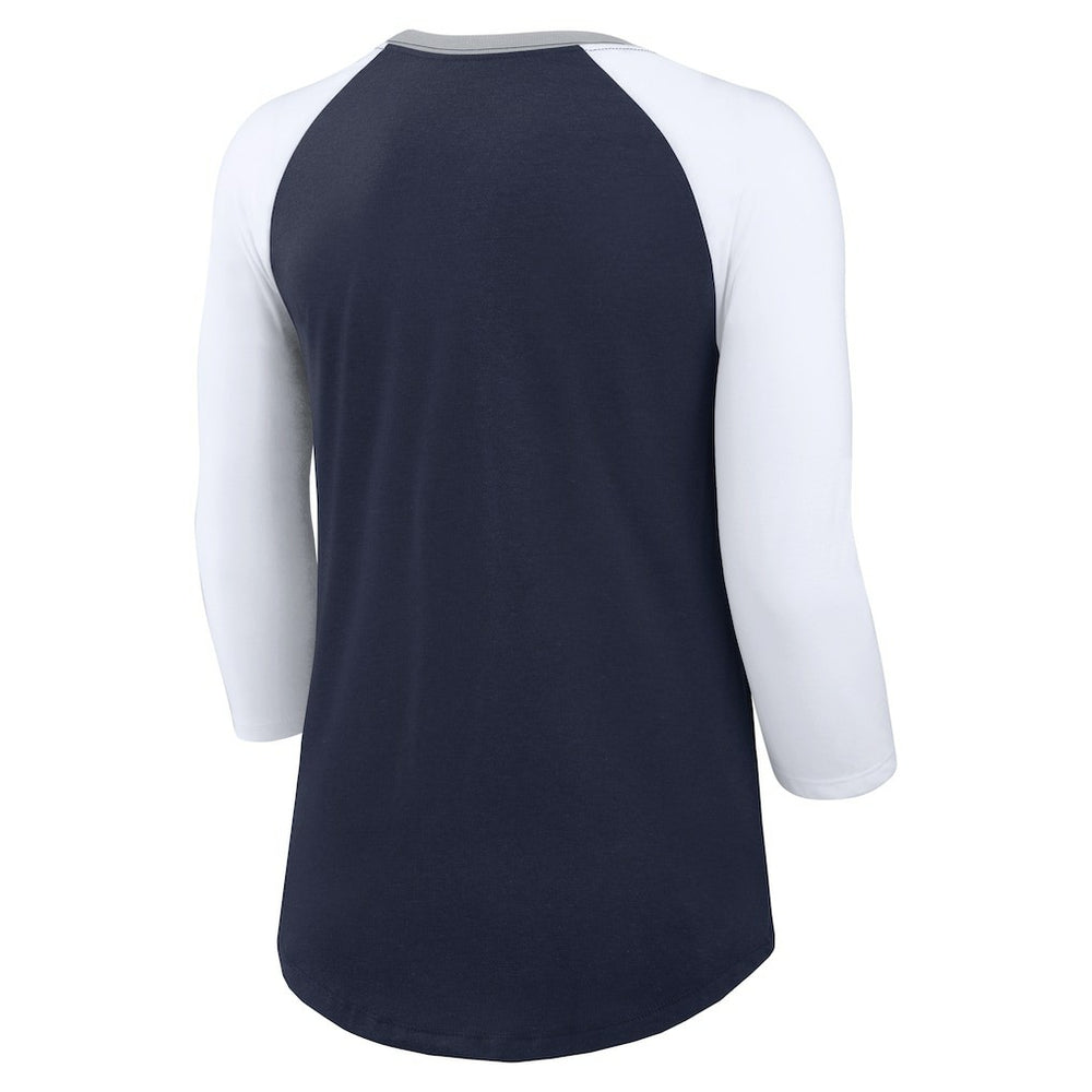 Women's Knockout Arch Raglan Tri-Blend 3/4-Sleeve T-Shirt - Dallas Cowboys