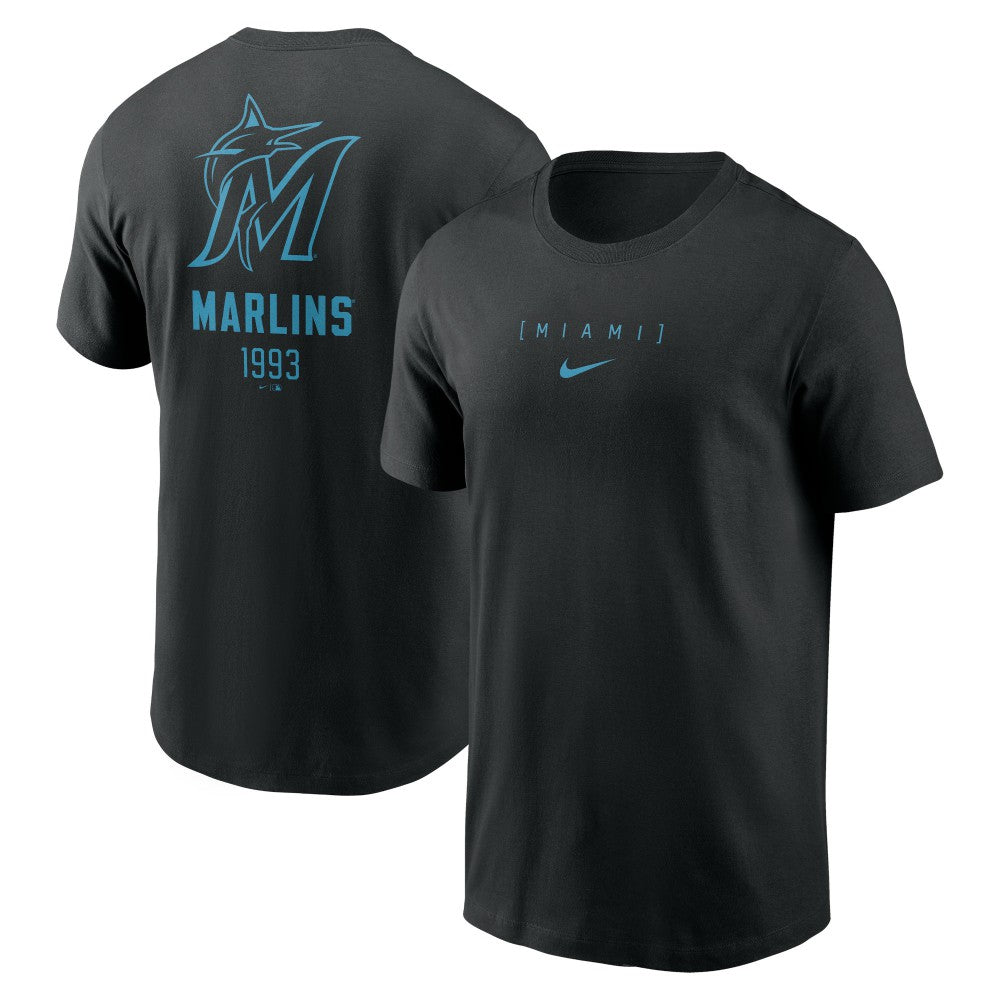 MLB Miami Marlins Nike Large Logo Back Stack T-Shirt