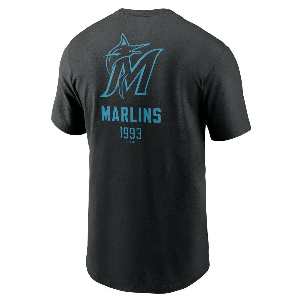 MLB Miami Marlins Nike Large Logo Back Stack T-Shirt