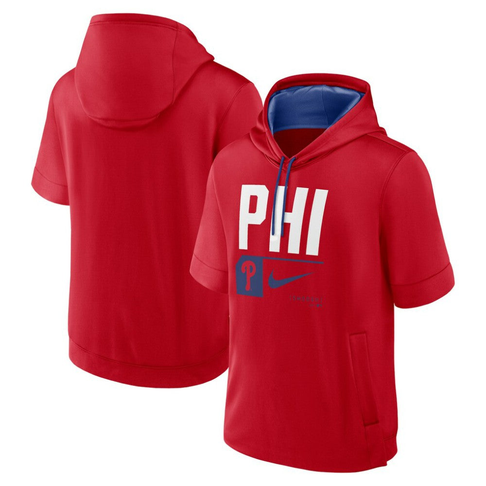 MLB Philadelphia Phillies Nike Tri Code Lockup Short Sleeve Pullover Hoodie