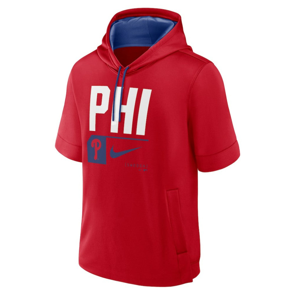 MLB Philadelphia Phillies Nike Tri Code Lockup Short Sleeve Pullover Hoodie